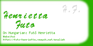 henrietta futo business card