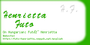 henrietta futo business card